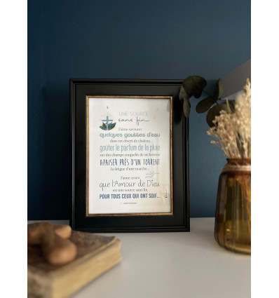 Affiche prière "Une source sans fin" (à encadrer)
