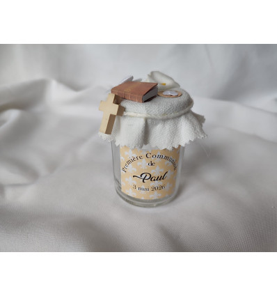 Cadeau invité Première communion, flacon personnalisable