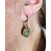 Boucle d'oreille croix acier inoxydable (fait main en France)