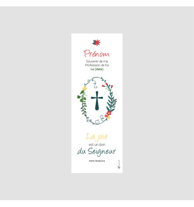 Signet Personnalisable Profession de foi - Format 5,5X15 cm LEONIE