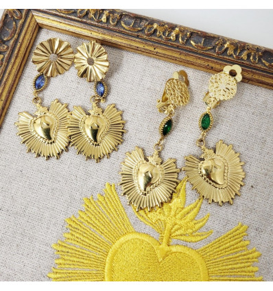 Boucles d'oreilles Sacré-Cœur "Marguerite-Marie"