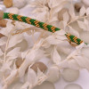 Barrette vert émeraude ouverte