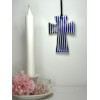 Croix rayures bleu et blanc - décors