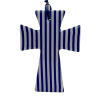Croix rayures bleu et blanc - face