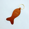 Porte-clés Ichtus marquage marron