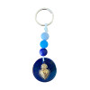 Porte clés Sacré Coeur Bleu - face