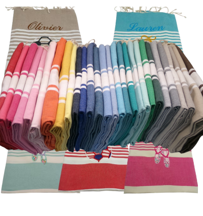 Fouta adulte brodée