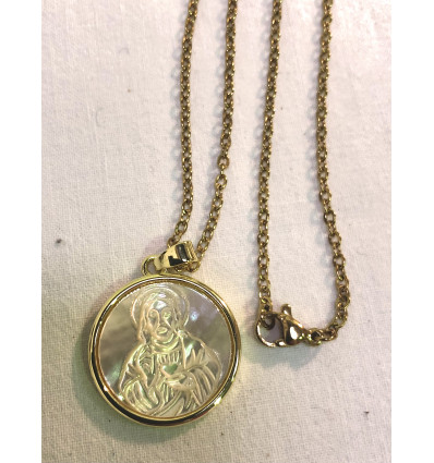 Médaille de Jésus avec son cœur avec sa chaîne