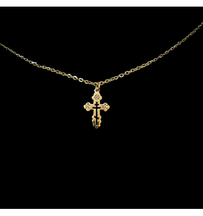 Collier Croix Orthodoxe d’Or