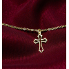 Collier Croix Flamme d’Or
