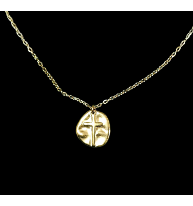 Collier Médaillon Croix d’Or