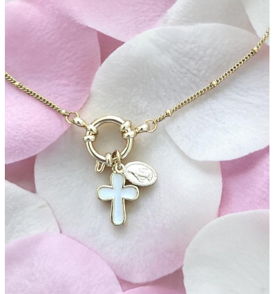 Collier Duo Médaille & Croix d’Or