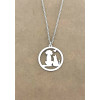 Pendentif chien/chat de dos