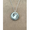 Pendentif Chat/Papillon sur Nacre