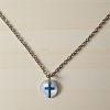 Collier nacre et émail céleste