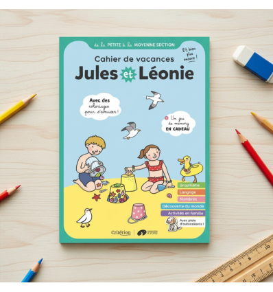 Cahier de vacances Jules et Léonie de la PS à la MS
