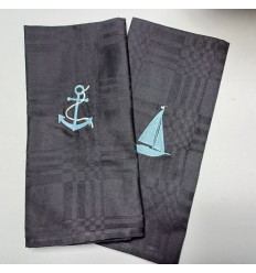 gris broderie bleue ciel