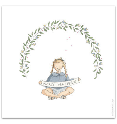 Carte Merci Maîtresse - Fille