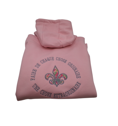 Sweat Capuche - Fleur de lys appliquée - EPAIS