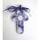 Croix de l'Espérance de berceau lilas fleurs blanches et bleues