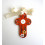 Croix de l'Espérance de berceau orange fleurs blanches et jaunes