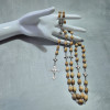 Chapelet en bois d'olivier perles ovales
