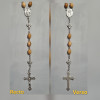 Chapelet en bois d'olivier perles ovales