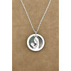 Pendentif Vierge/Enfant Argent Nacre