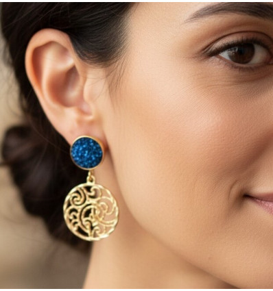 Boucles d’oreilles Filigrane Céleste