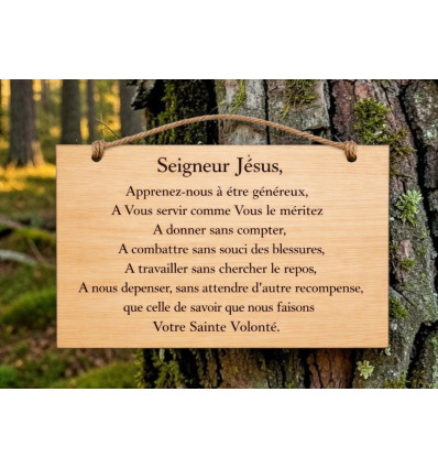 Planche gravée Prière scoute