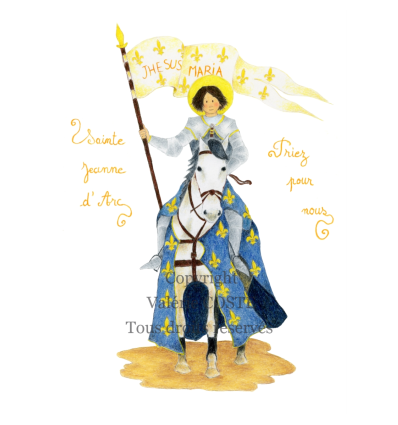Carte Sainte Jeanne d'Arc Patronne de la France