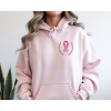 Sweat brodé Octobre rose ruban personnalisable