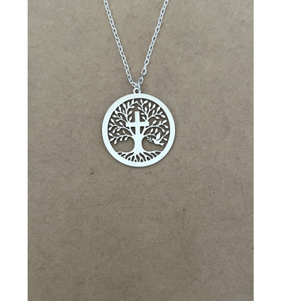 Pendentif Arbre de Vie Croix Colombe