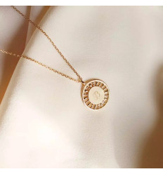 Collier initiale plaqué or