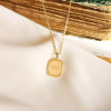 Collier médaille rectangle à graver
