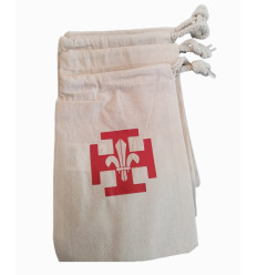 Pochon scout personnalis&eacute; avec logo et pr&eacute;nom