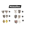 Chapelet catholique en bois, fait main et personnalisable : couleurs, médaille, croix et prénoms.