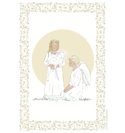 Signet Avec mon bon ange - fille blonde