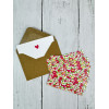 Set de 6 mini cartes Coeur avec enveloppes