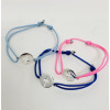 Bracelet cordon pastille croix