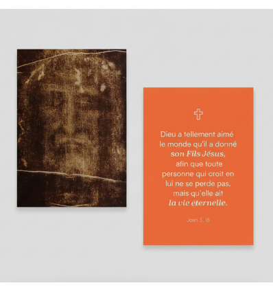 Carte Saint Suaire / Jean 3,16