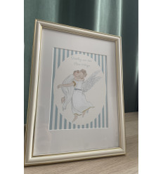Petite Aquarelle  &laquo;&nbsp;Ange Gardien&nbsp;&raquo; &agrave; encadrer
