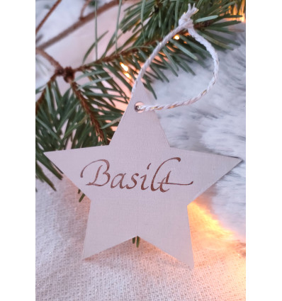 Etoile calligraphiée personnalisée