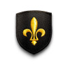 Ecusson patch Fleur de Lys d’or