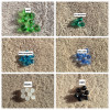 Chapelet "Céleste" en perles de verre à facettes en acier inoxydable doré