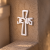Croix murale Jésus typo