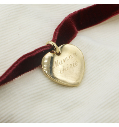 Au fil de velours – Bracelet Cœur personnalisé
