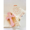 Croix florencée personnalisée – Rose poudré