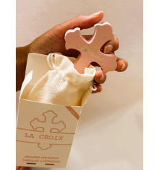 Croix florencée personnalisée – Rose poudré