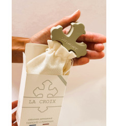 Croix florencée personnalisée – Vert kaki